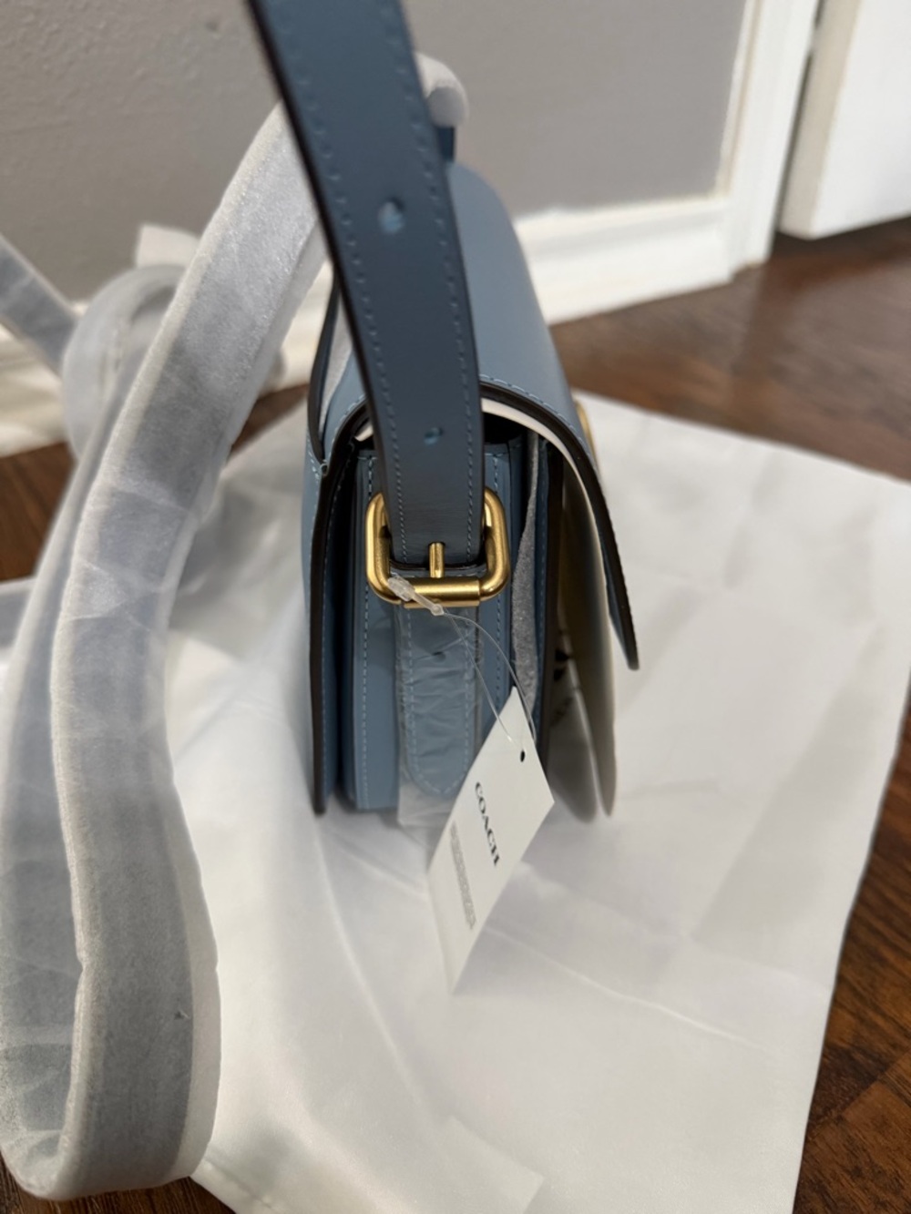 NWT Coach Sage Shoulder Bag in Bluebell color with Gold hardware - Picture 2 of 5
